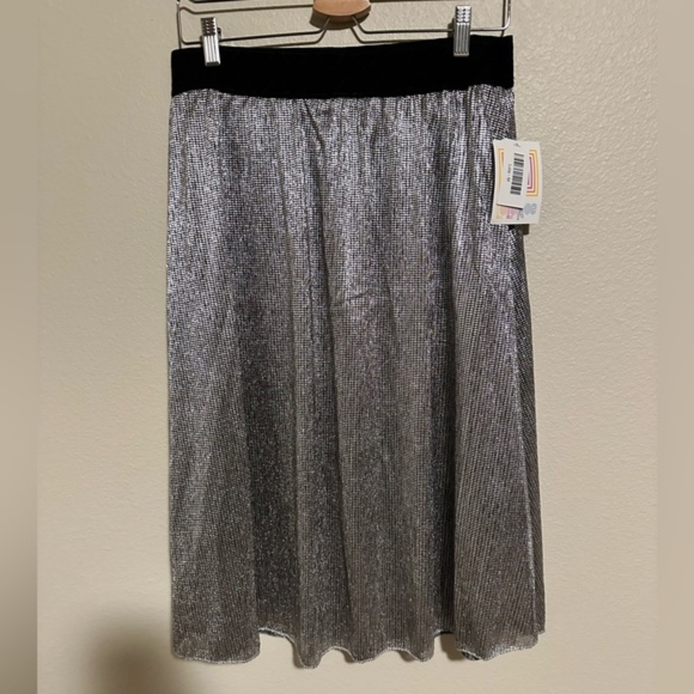 Lularoe Lola Silver Skirt M
